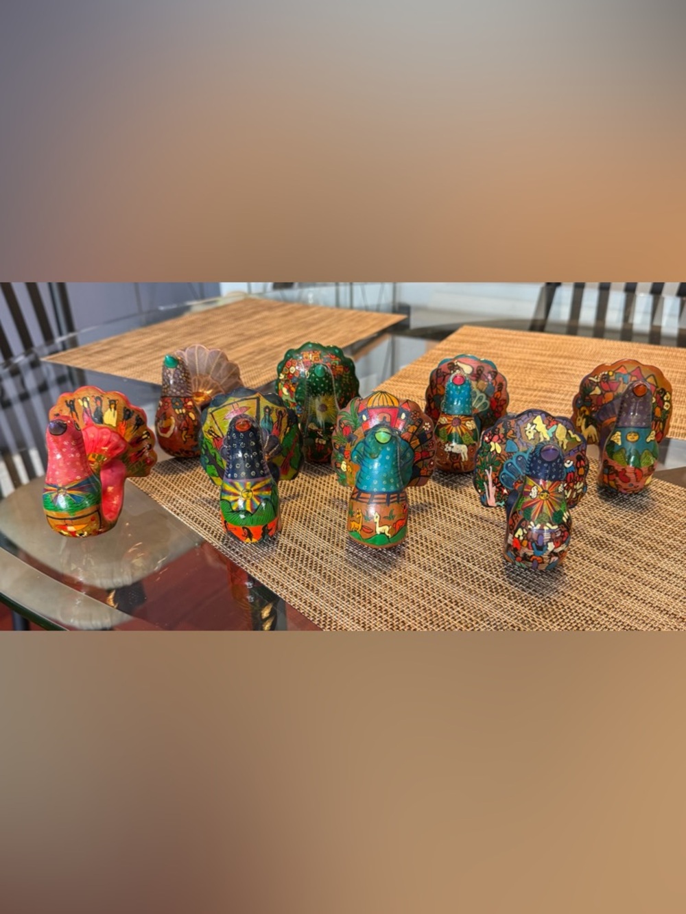 Mexican Pottery Bird Napkin Holders set of 8